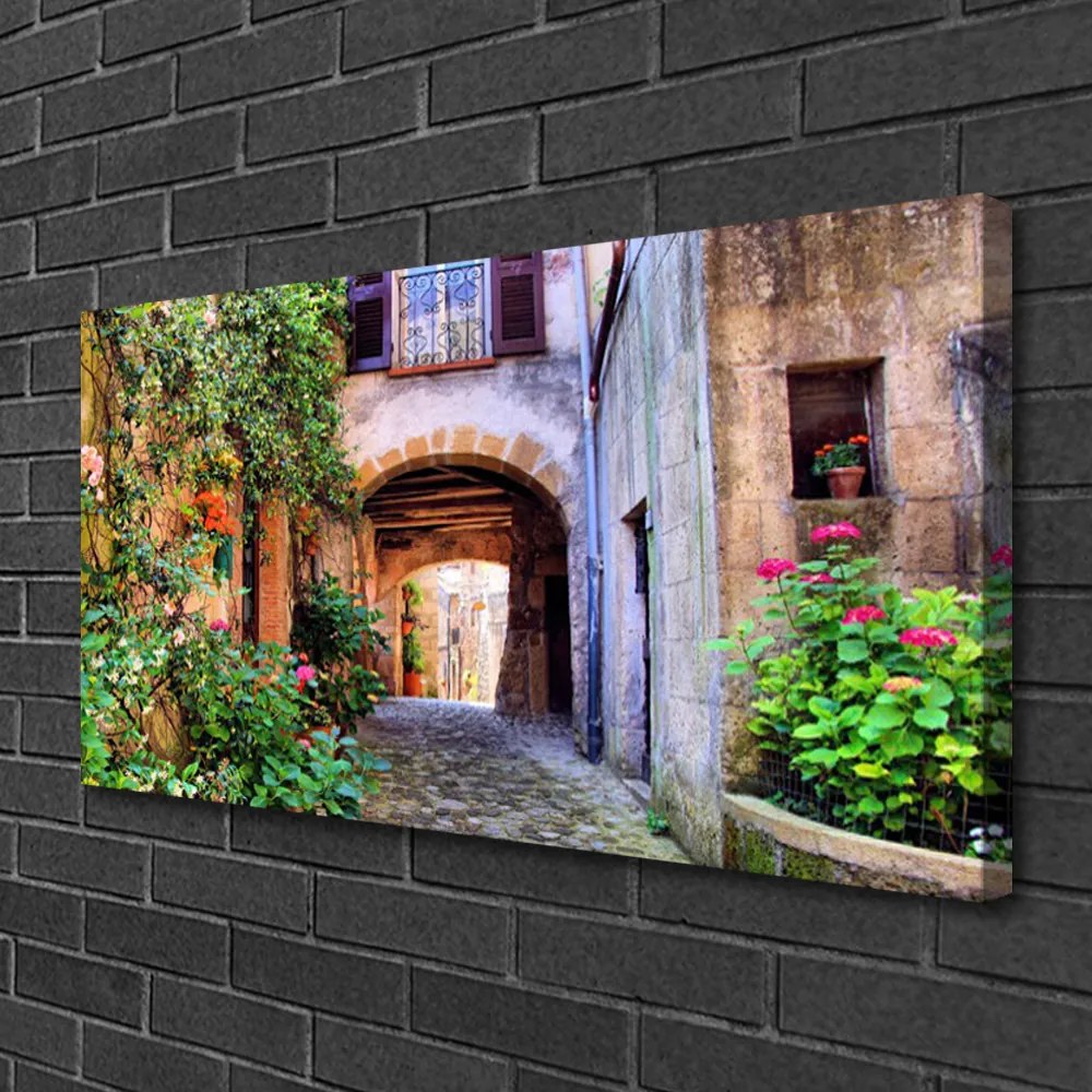 Obraz drukowany na płótnie Romantyczna Ścieżka w Mieście