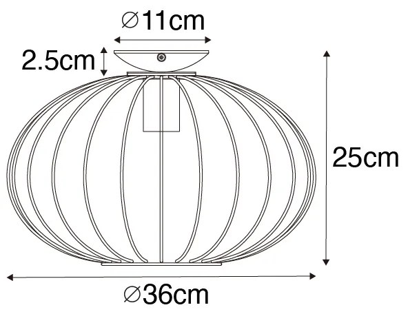 Industrialna lampa sufitowa czarna - MargaritaDesignerski Oswietlenie wewnetrzne