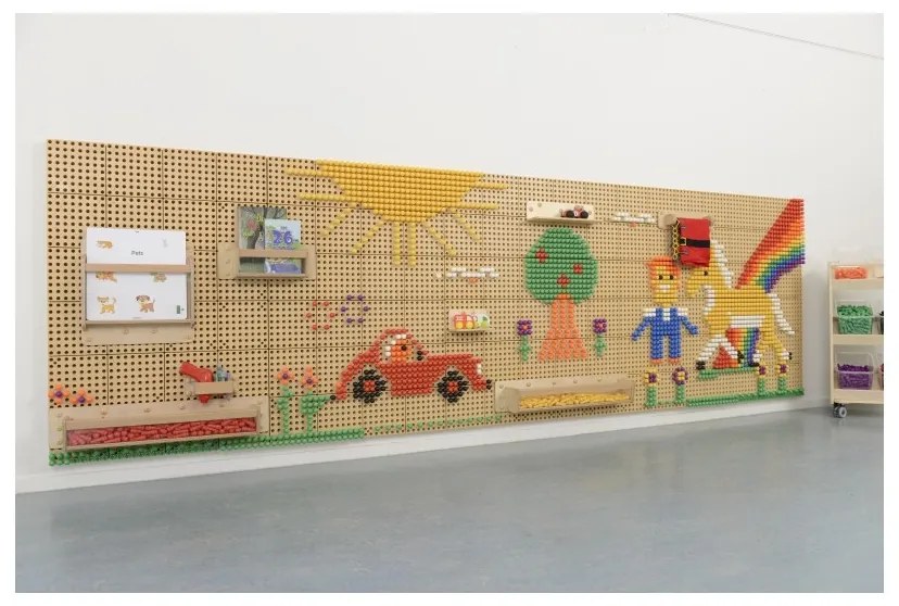 Masterkidz panel ścienny tablica naukowa kreatywna stem + panel monatażowy 120x80cm