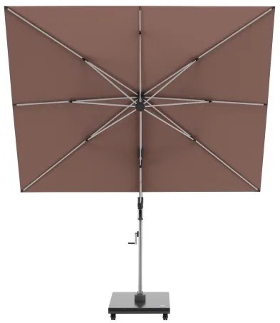 KNIRPS 320 x 320 cm - luksusowy wahadłowy parasol ogrodowy z drążkiem bocznym : Kolor parasola Knirps - Czerwony