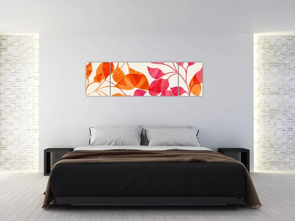 Obraz - Liście pomarańczy (170x50 cm)