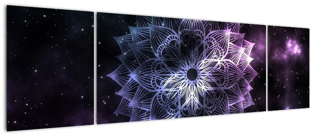 Obraz - Mandala lotosu w kosmosie (170x50 cm)