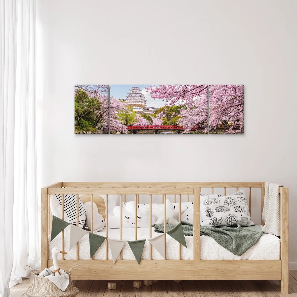 Obraz wiśni japońskiej (170x50 cm)