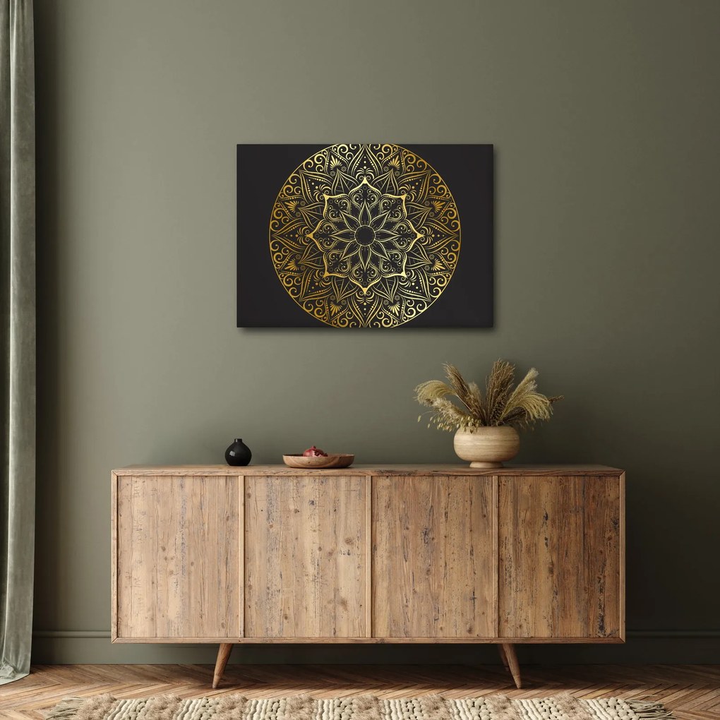 Obraz złotej abstrakcji (70x50 cm)