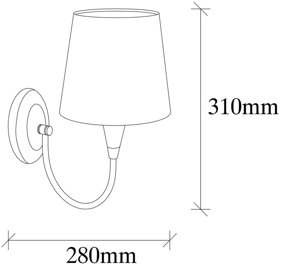 Metalowy kinkiet w złotym kolorze Opviq lights Patrick