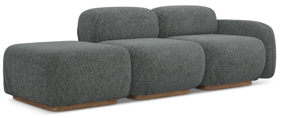 Szary szezlong modułowy (prawostronny) Ailani – Makamii