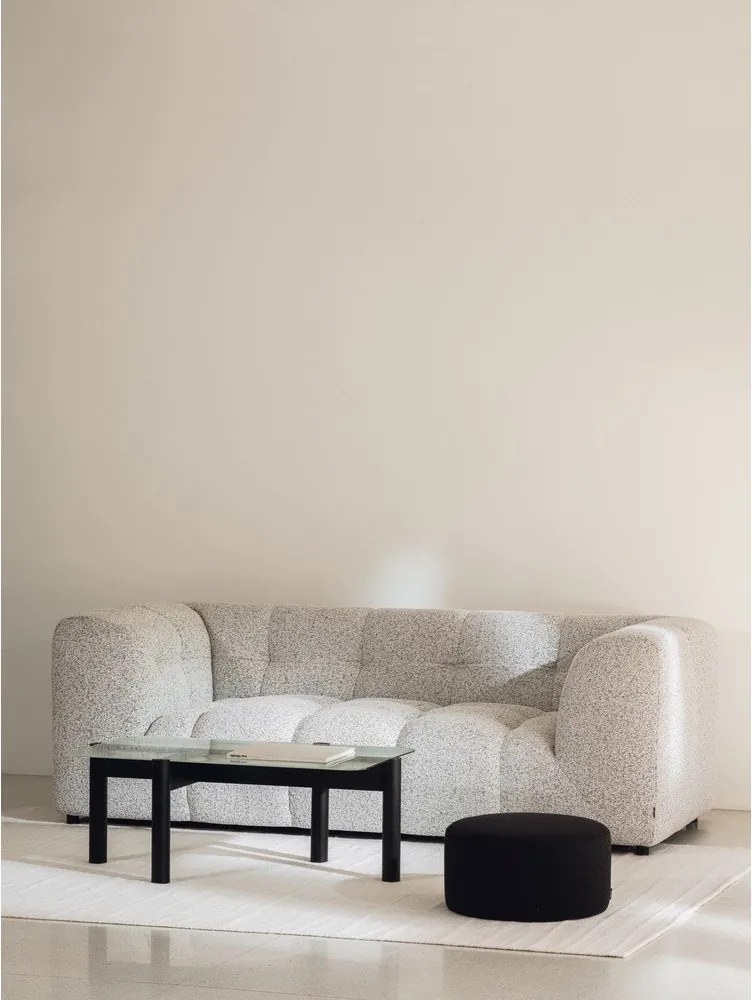 Czarny stolik ze szklanym blatem 55x105 cm Kob – noo.ma