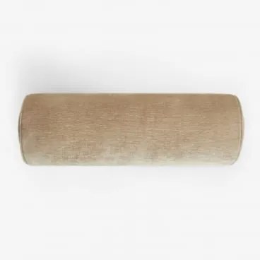 Wałek Poduszka 20x60 Cm Z Aksamitu Lesoto Brązowy Aksamit Latte - Sklum
