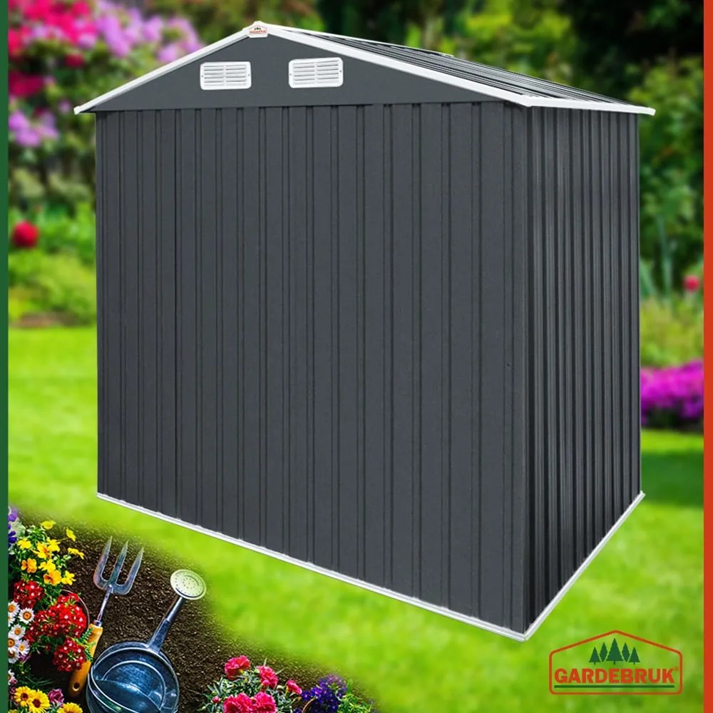 Domek narzędziowy XL, 196x132x188cm, antracyt Gardebruk