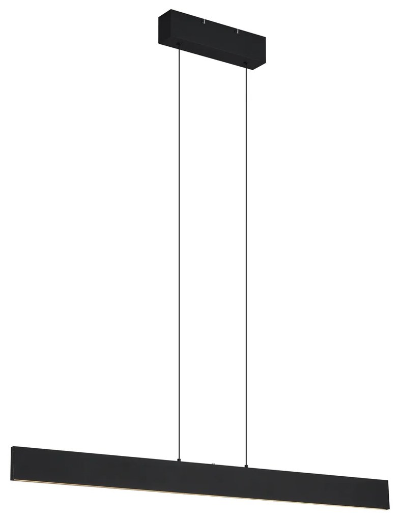 Nowoczesna lampa wisząca czarna z wbudowaną diodą LED z 3-stopniową regulacją ściemniania - Straight Nowoczesny Oswietlenie wewnetrzne