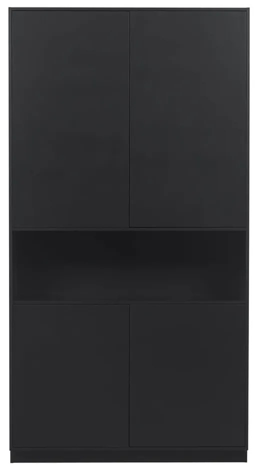 Czarna szafka modułowa z litego drewna sosnowego 110x210 cm Finca – WOOOD