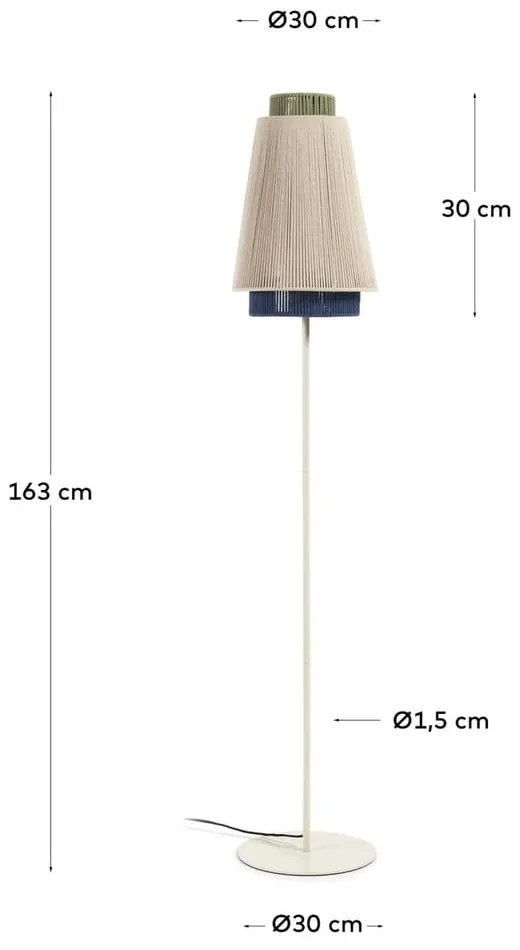 Lampa stojąca z tekstylnym kloszem (wys. 163 cm) Yuvia – Kave Home