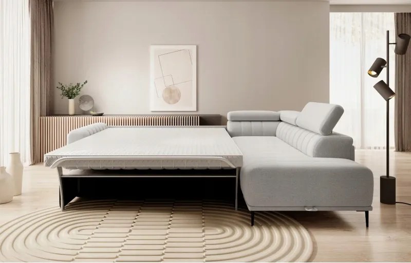 Narożnik GANDI 140 Prawostronny system włoski Salvador 13 Popielaty WERSAL