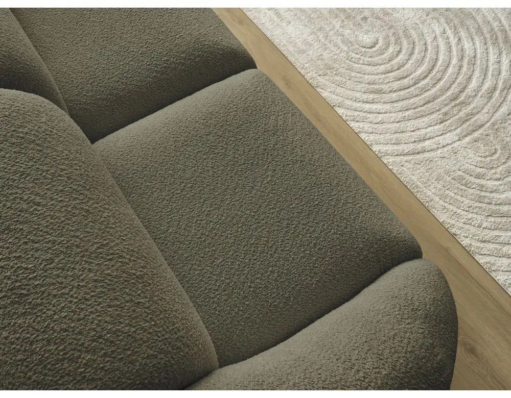 Zielona sofa z materiału bouclé 230 cm Tina – Bobochic Paris