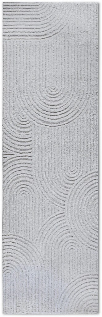 Dywan nowoczesny 3D Elle Collection Gallery Koła kremowy 80 cm x 240 cm