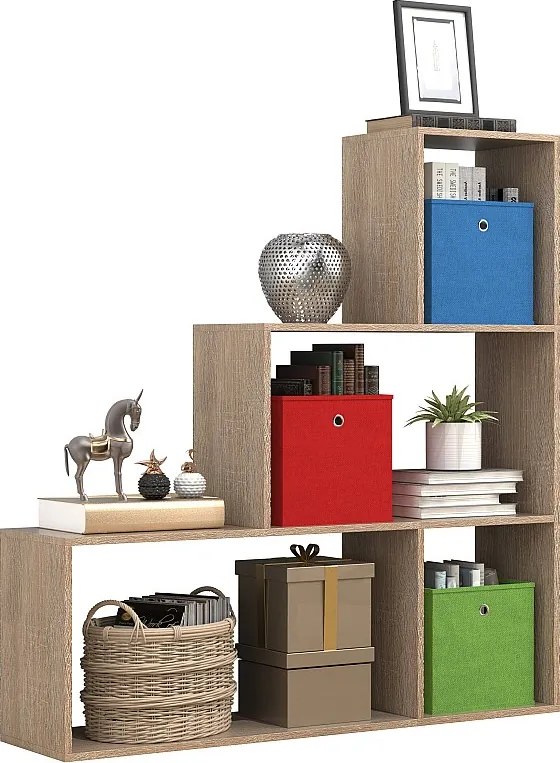 Wood Shelf Room Divider Książki Dubila M