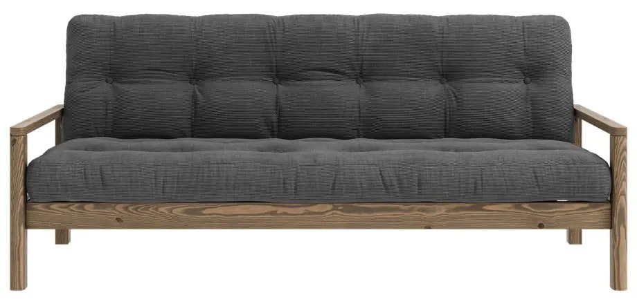 Antracytowa rozkładana sofa 205 cm Knob – Karup Design