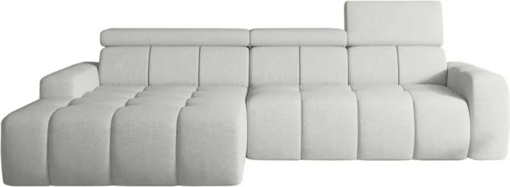 Narożnik ENZO S układ L z elektryczną regulacją siedziska Lewostronny z funkcją spania w ktaninie SORELLA 01 WERSAL