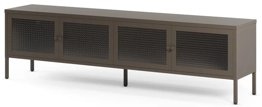 Szara metalowa szafka pod TV 160x50x35 cm Layna – Marckeric