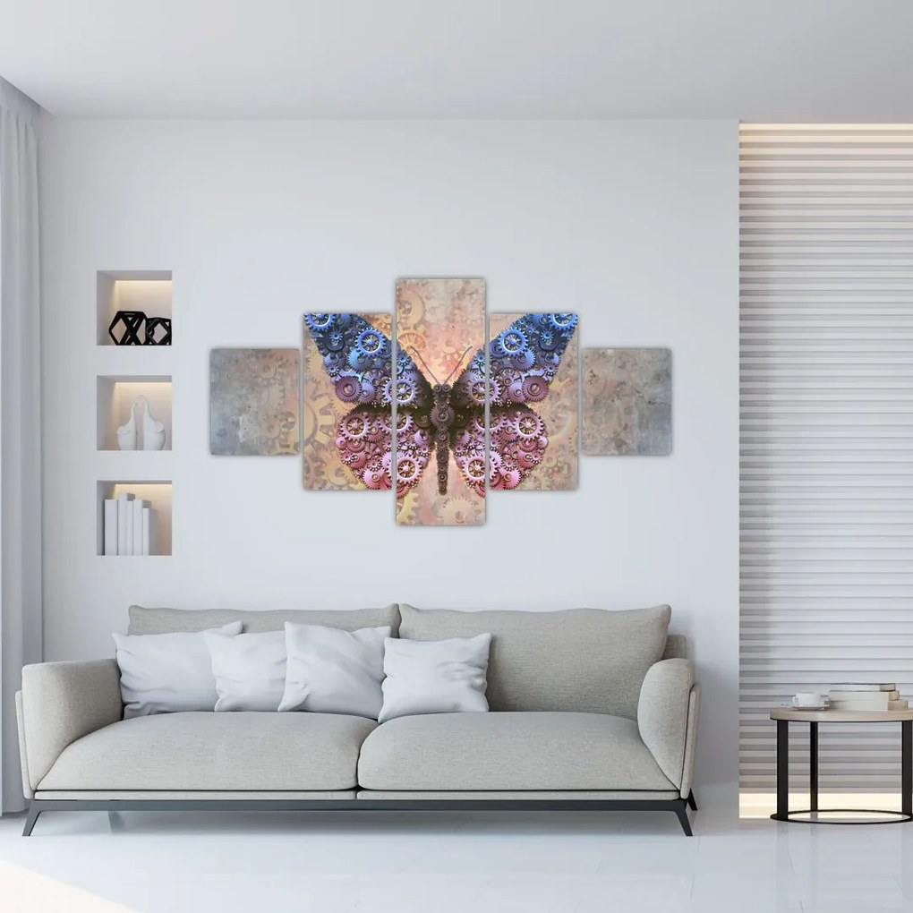 Obraz - Steampunk motyl (125x70 cm)