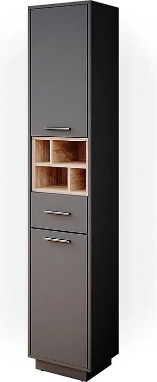 Szafka łazienkowa antracyt 38x30x190 beatrice