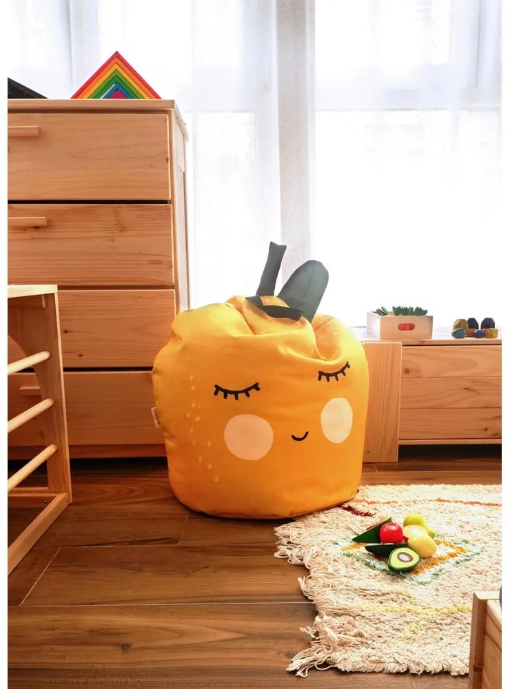 Żółty worek do siedzenia dla dzieci Lemon – Little Nice Things