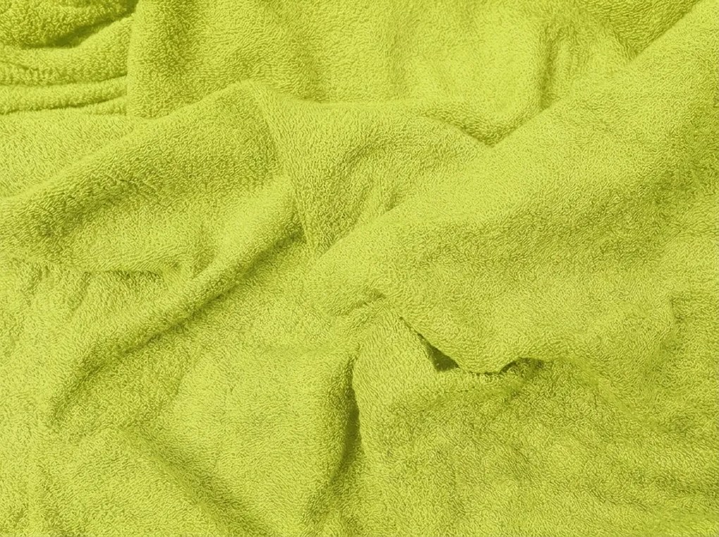 PrzytulneMieszkanie.pl Prześcieradło frotte PREMIUM limonkowe 140x200 cm