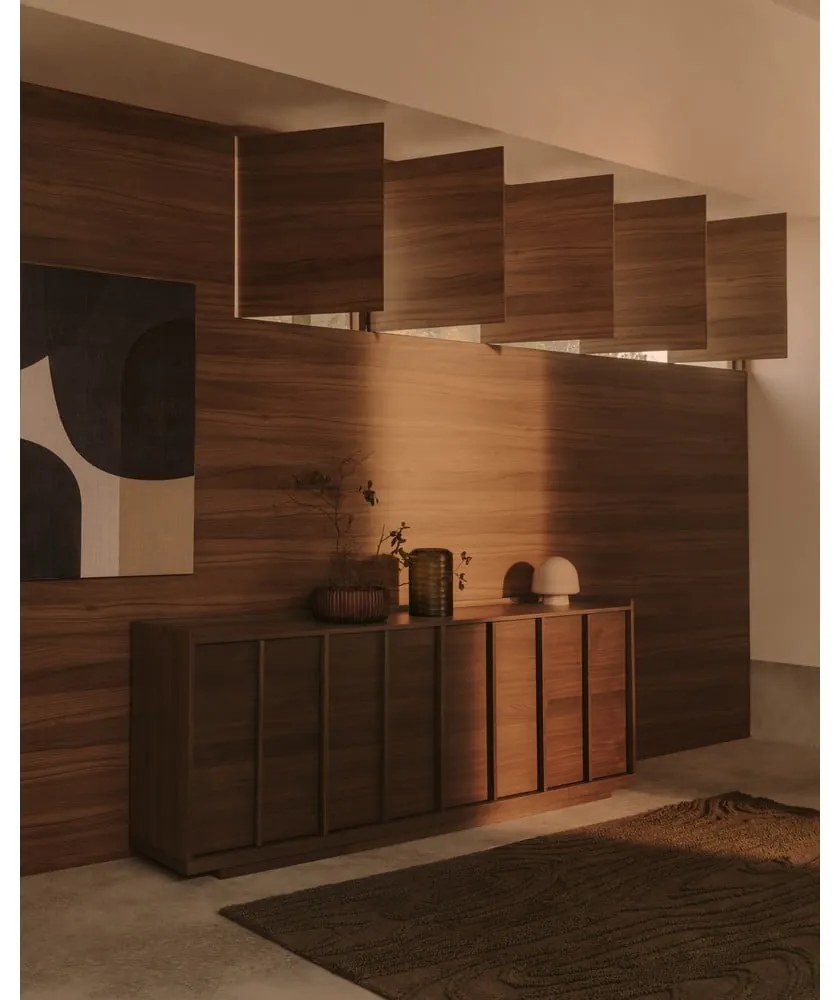 Brązowa komoda w dekorze orzecha 200x80x45 cm Onix – Kave Home