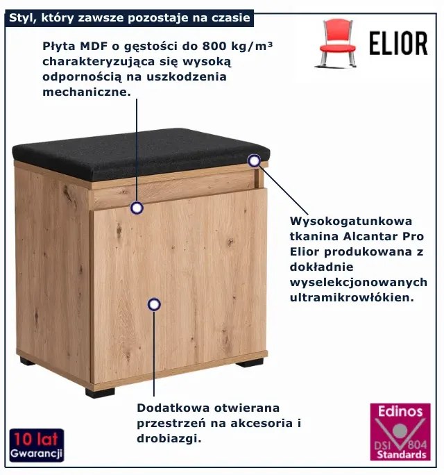 Szafka na buty z siedziskiem 50 cm C4-R41