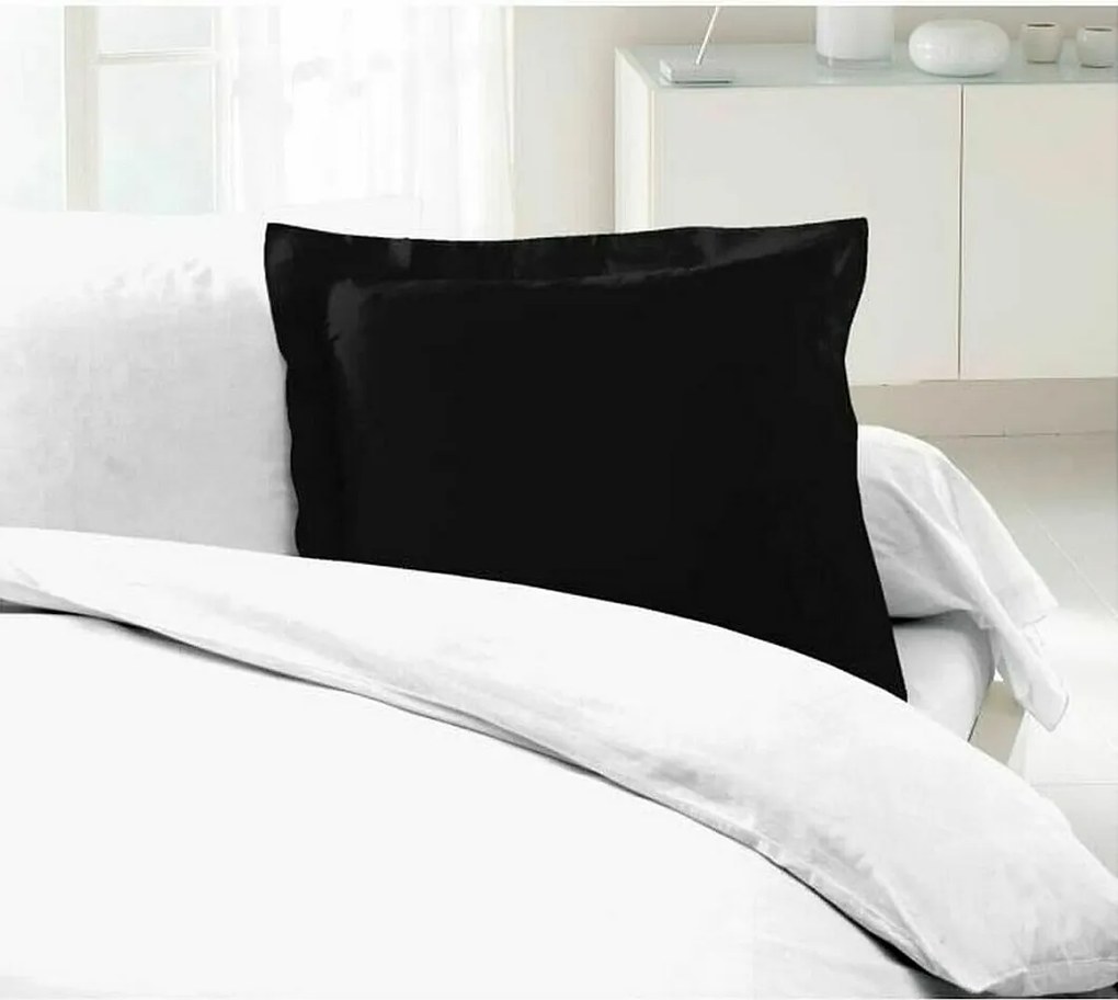 Zestaw 2 poszewek na poduszki 100% bawełny Czarny 63x63 cm