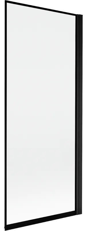 Mexen Mist parawan nawannowy 1-skrzydłowy prawy 80 x 150 cm, czarna ramka, czarny - 8A9-080-001-70-70-P