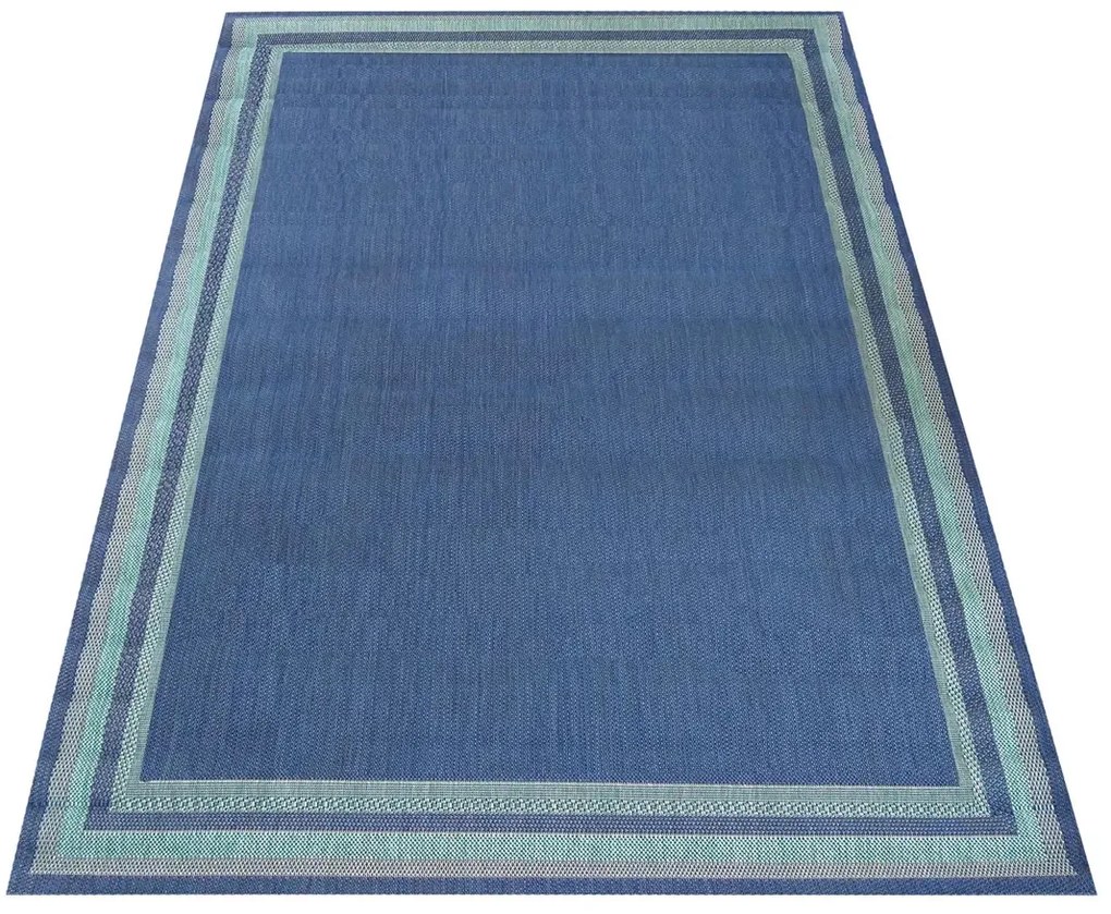 Niebieski dywan sznurkowy jednostronny C7-W93