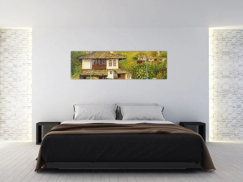 Obraz - Domki letniskowe w lecie (170x50 cm)