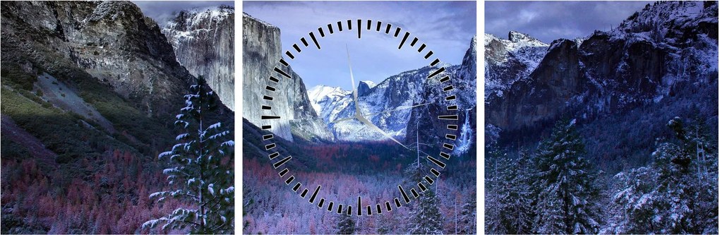 Obraz - Yosemite, USA (z zegarem) (90x30 cm)