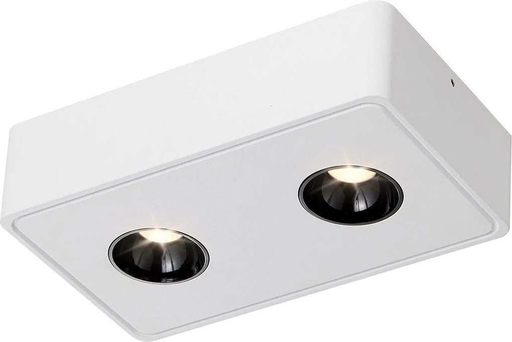 NETTLIFE 2 Ekig ciepły biały 11W mały reflektor sufitowy do montażu powierzchniowego do kuchni, przedpokoju, sypialni, jadalni