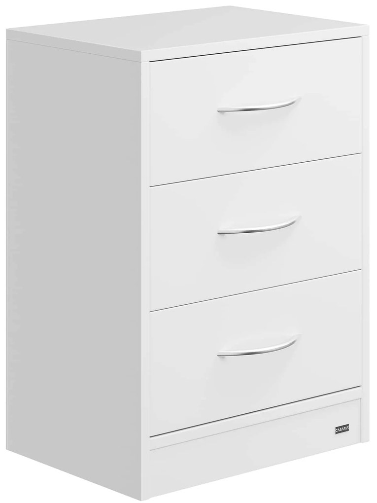 Szafka nocna ELOISE z podświetleniem, 54x39x28cm, biała Casaria