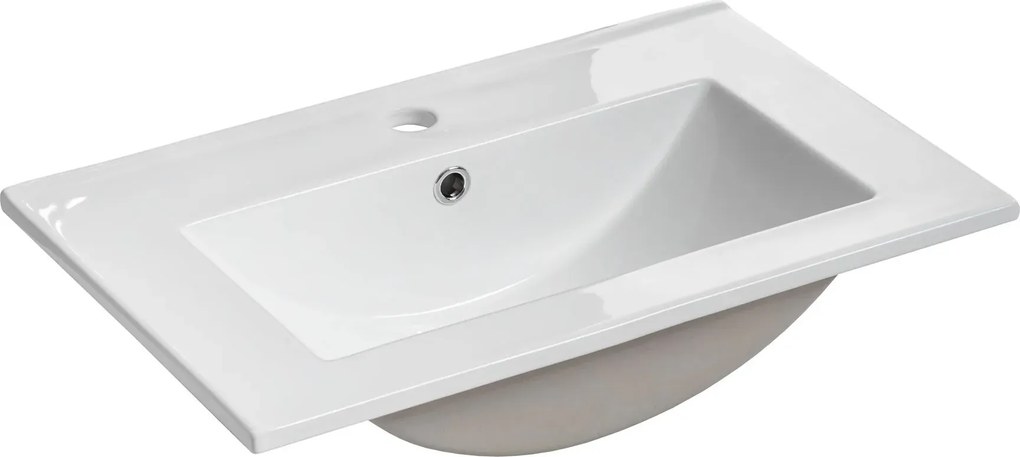 Biała prostokatna ceramiczna umywalka W4-C80