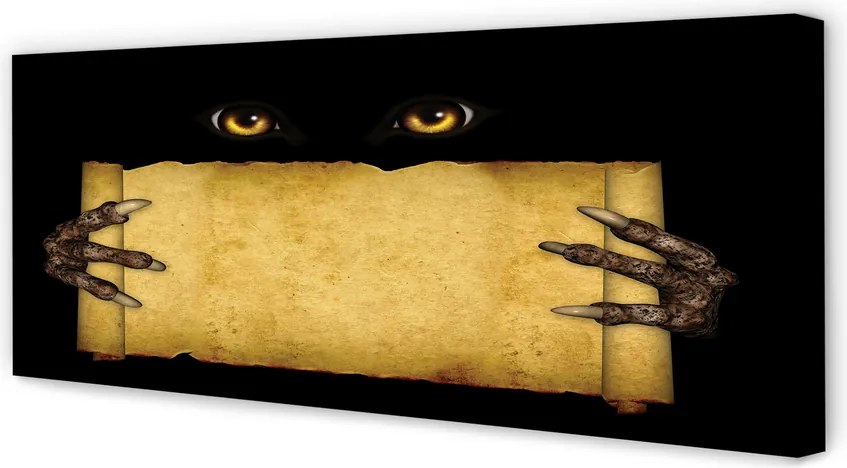 Obraz canvas na ścianę Oczy i Palce na Kartce