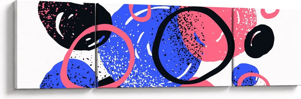 Obraz - Motyw z kółkami w żywych kolorach (170x50 cm)