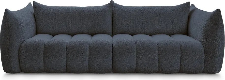 Ciemnoniebieska sofa z materiału bouclé 286 cm Azra – Bobochic Paris