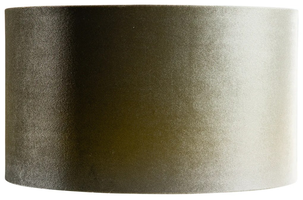 Abażur welurowy zielony ze złotym wnętrzem 35/35/20