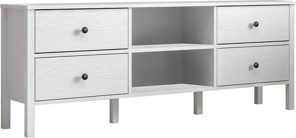 Stojak pod TV – 160 cm x 62 cm x 35 cm – Biały – Płyta wiórowa