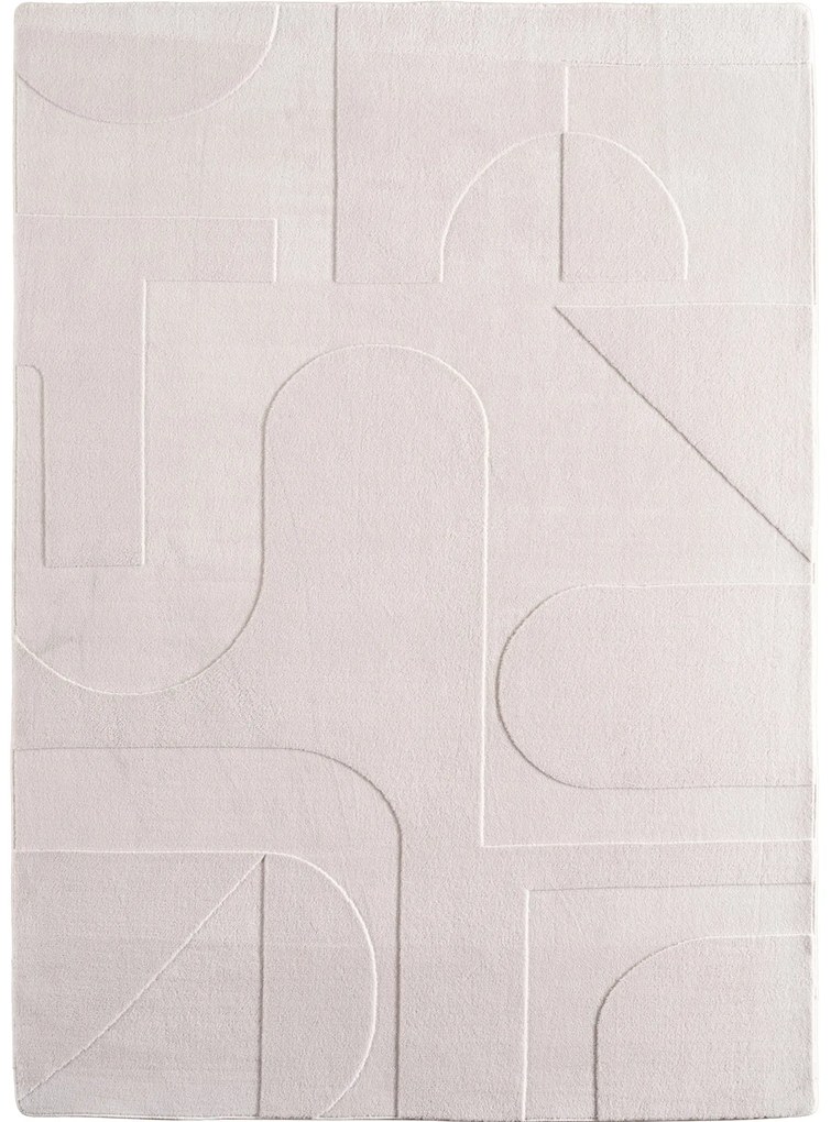 Dywan nowoczesny Pompei 3D Geometryczny II kremowy 200 cm x 290 cm