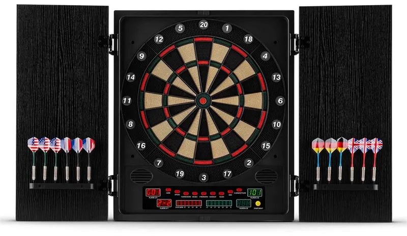KLARFIT Dartchamp elektroniczna tarcza do darta z drzwiczkami