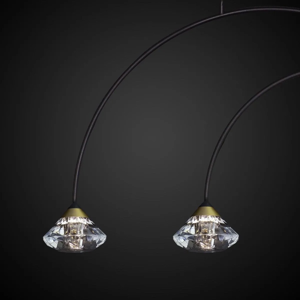 Wisząca lampa z trzema akrylowymi kryształkami Tiffany No.3 CL1