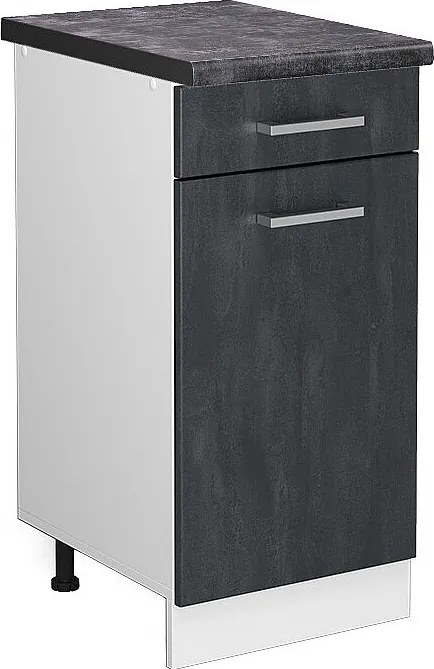Szafka dolna do kuchni czarny beton 40x60x81.6 r-line