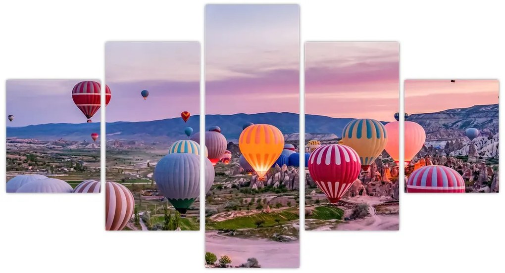 Obraz - Balony na ogrzane powietrze (125x70 cm)