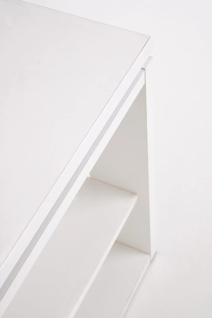 Rozkładany ławo-stół, podnoszony blat, biała 120/65-92/50-72 cm BETTY