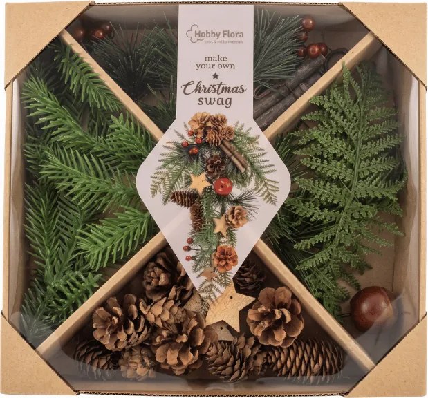 Kreatywny zestaw DIY CHRISTMAS do tworzenia wieńców i dekoracji - różne warianty