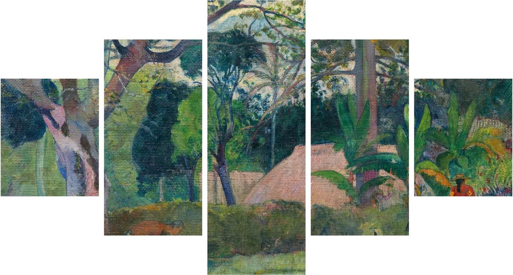 Obraz - Paul Gauguin, Te raau rahi (The Big Tree), reprodukcje (125x70 cm)
